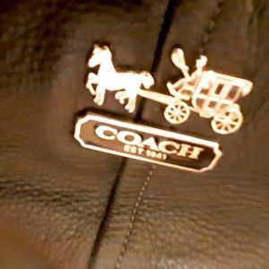 Coach Black Leather Hobo Bag